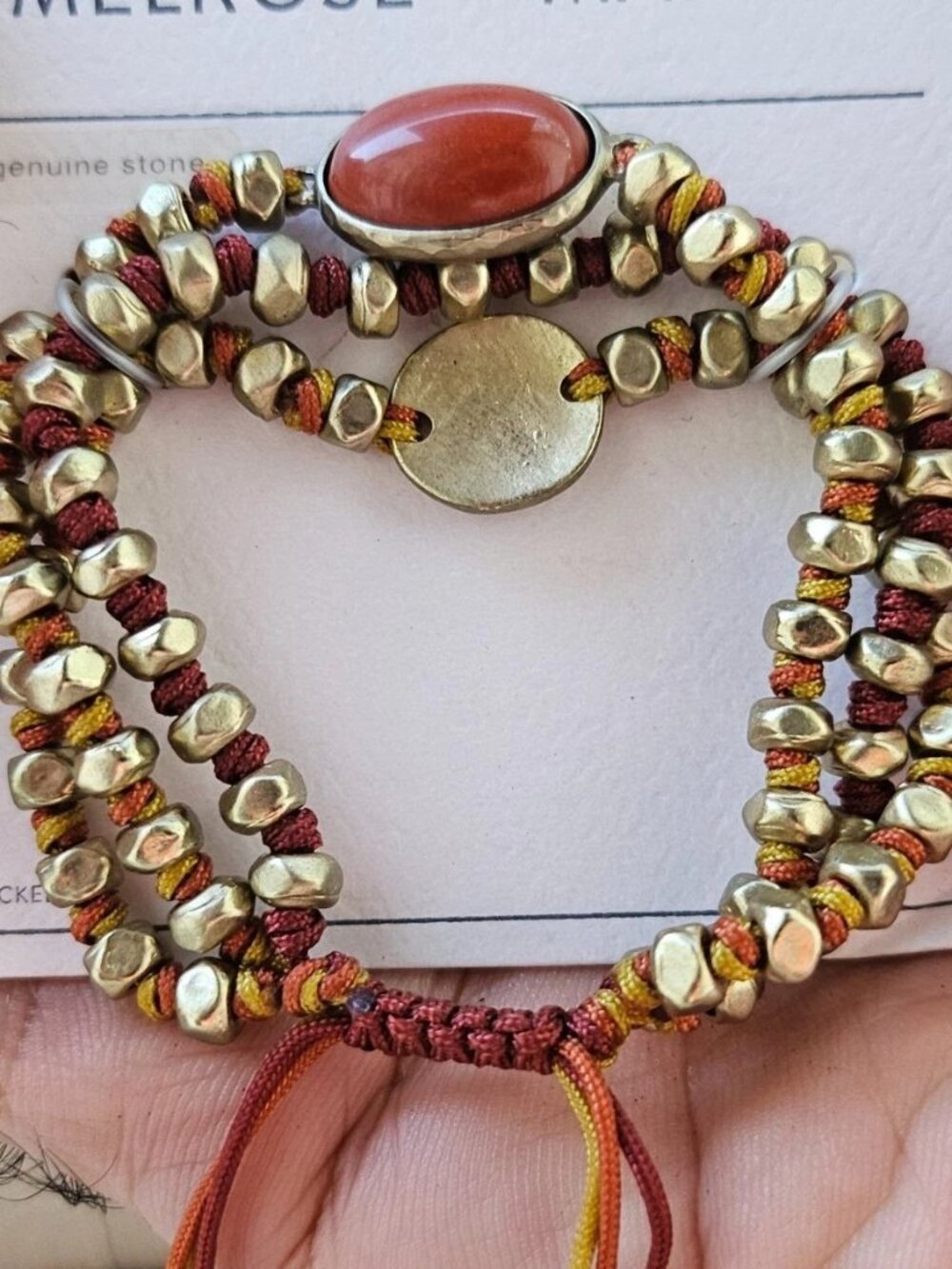 Melrose And Market Unisex Bracelet Genuine Stone Wrist Band Nickle Free